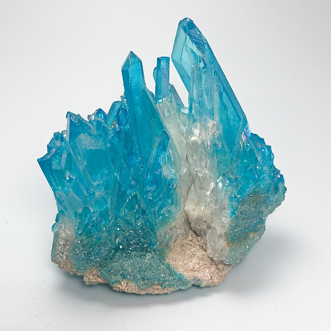 Aqua Aura Quartz Cluster