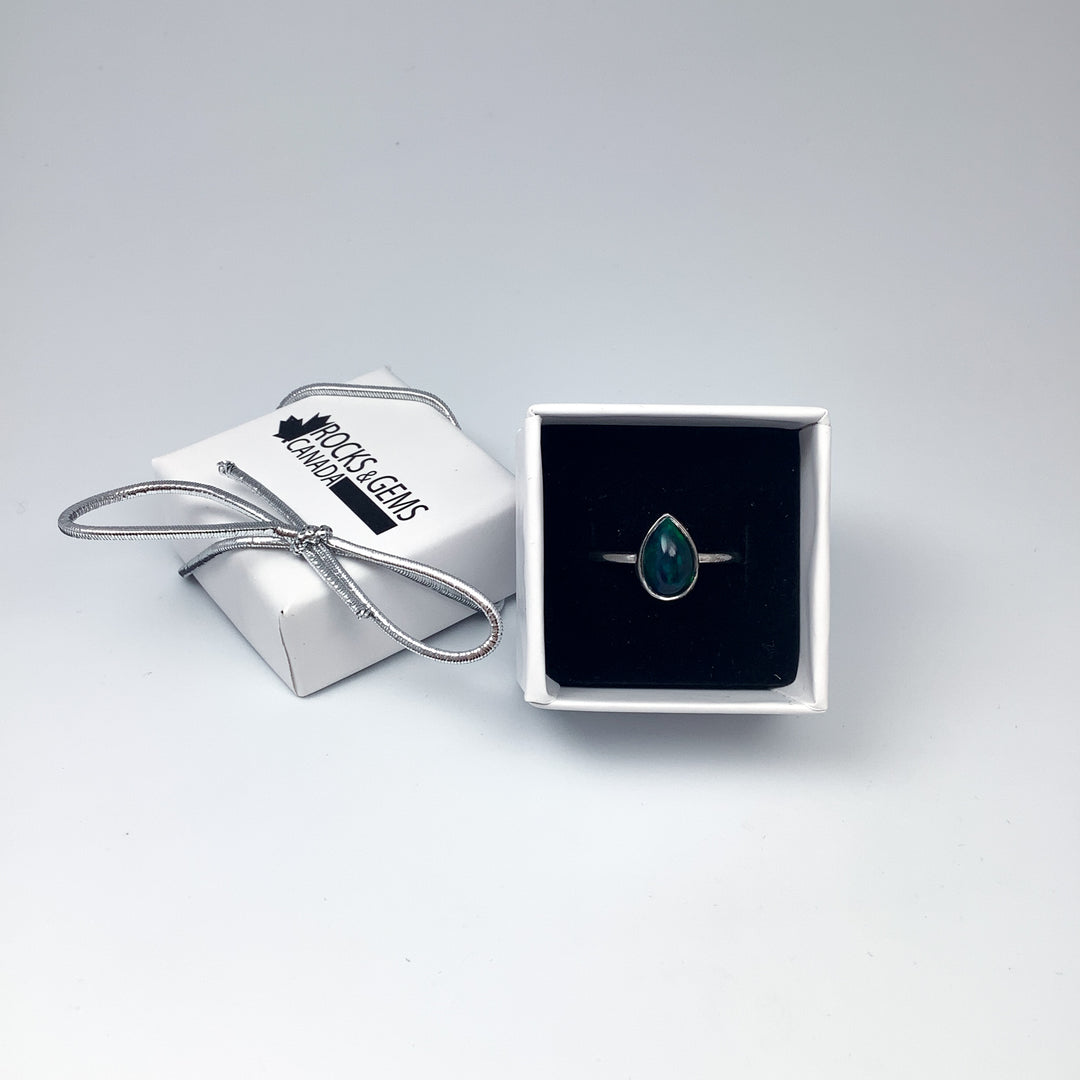 Black Ethiopian Opal Ring