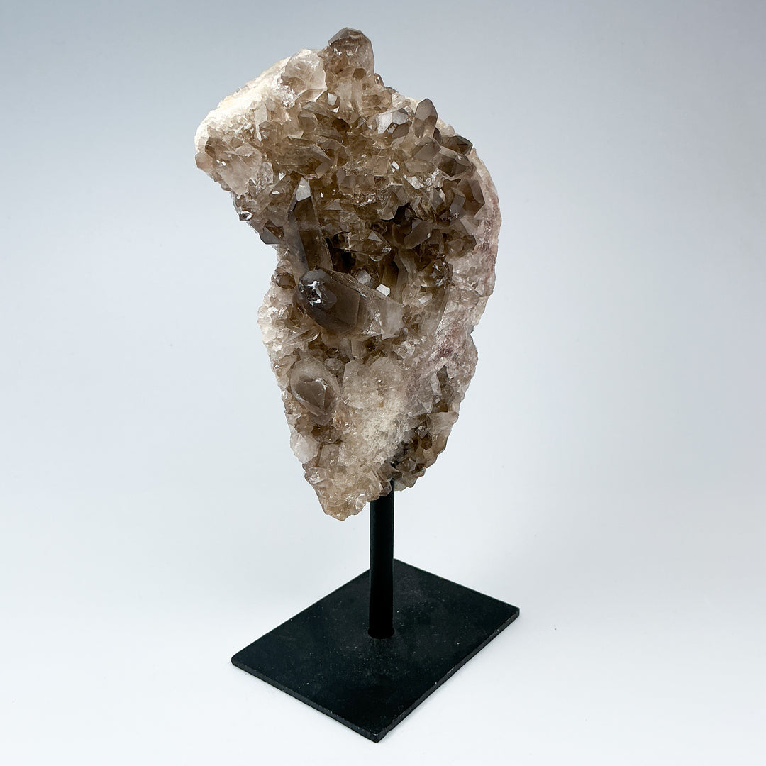 Smoky Quartz Cluster on Display Stand