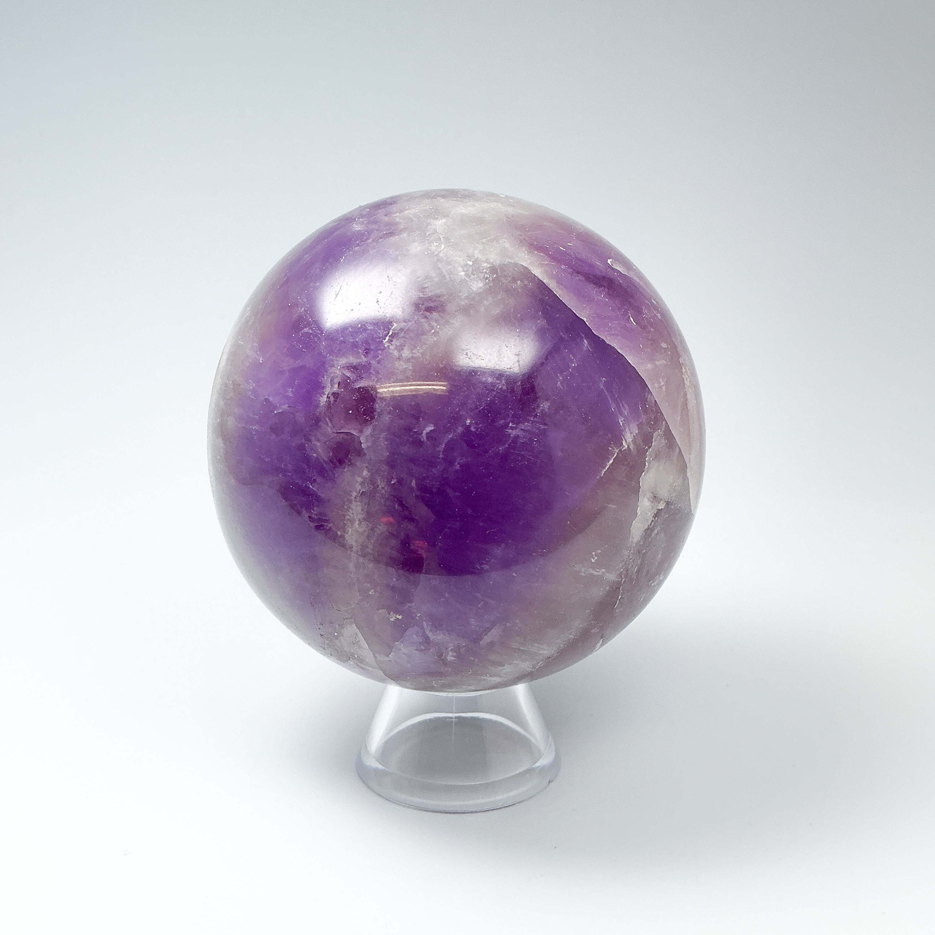Chevron Amethyst Sphere - Rocks and Gems Canada