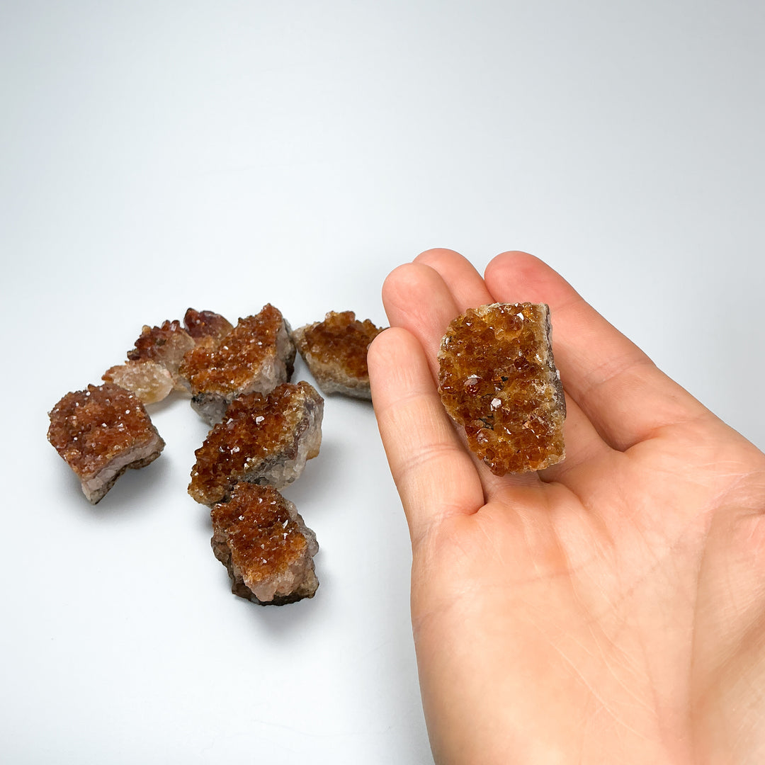 Dark Citrine Druze Cluster - Rocks and Gems Canada