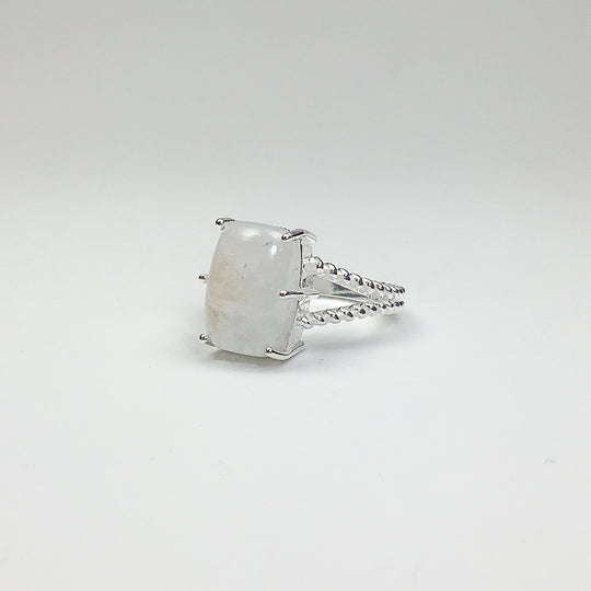Rainbow Moonstone Ring - Rocks and Gems Canada