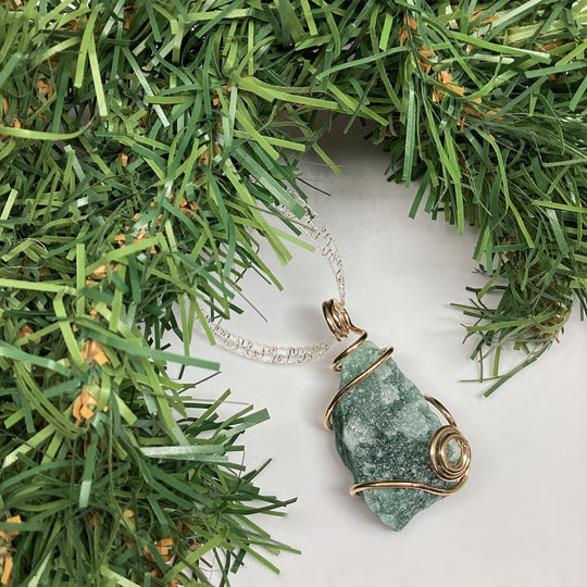 Wire Wrap Gemstone Christmas Ornament - Rocks and Gems Canada