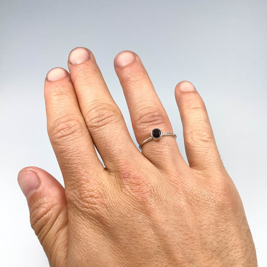 Faceted Elite Shungite Ring-Rocks and Gems Canada