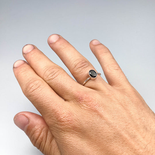 Faceted Elite Shungite Ring-Rocks and Gems Canada