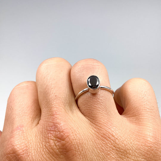 Faceted Elite Shungite Ring-Rocks and Gems Canada