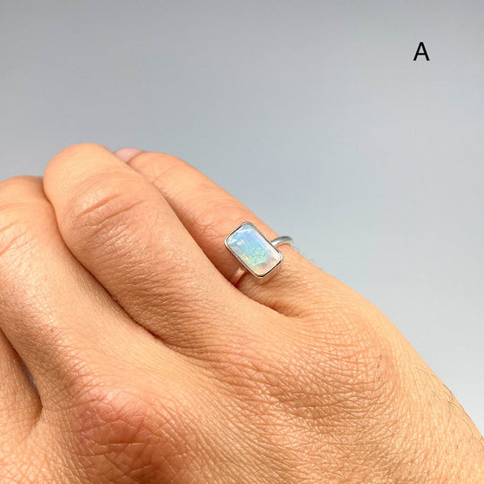 Faceted Ethiopian Fire Opal Ring-Rocks and Gems Canada