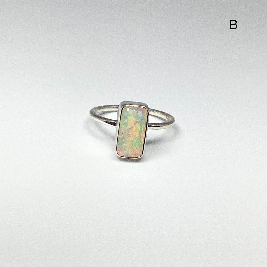 Faceted Ethiopian Fire Opal Ring-Rocks and Gems Canada