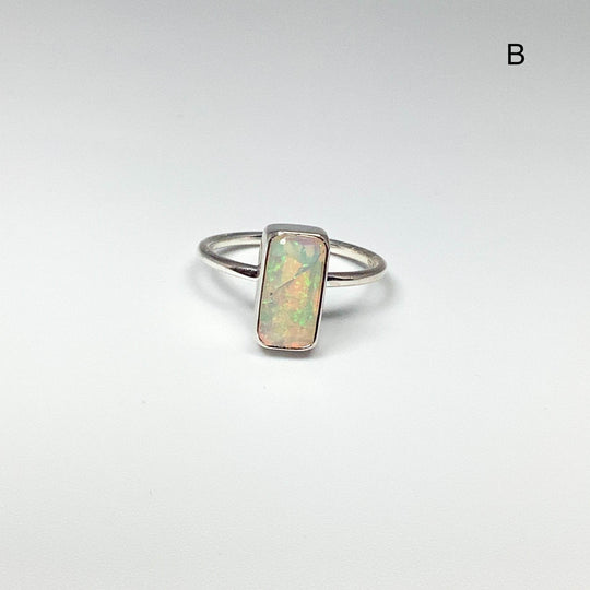 Faceted Ethiopian Fire Opal Ring-Rocks and Gems Canada