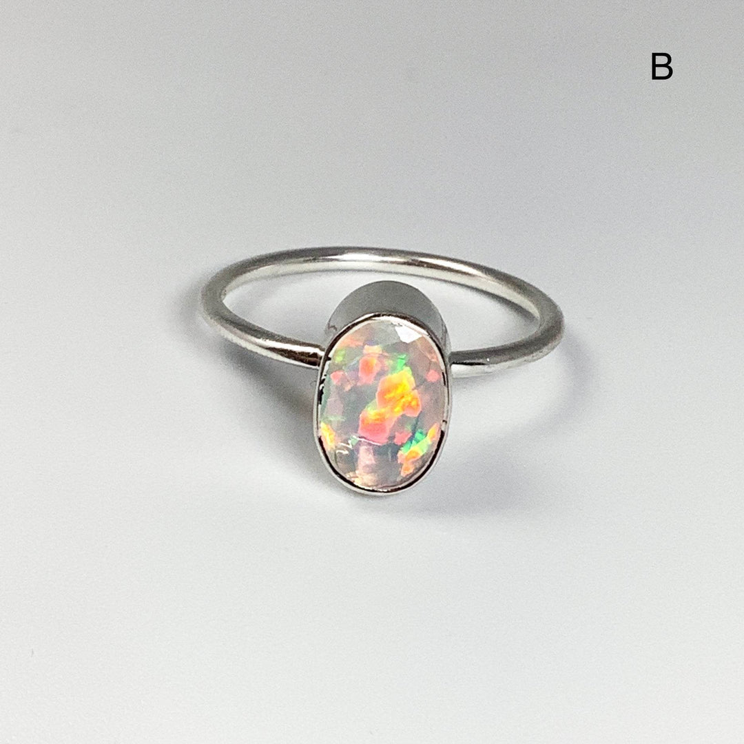 Faceted Ethiopian Fire Opal Ring-Rocks and Gems Canada