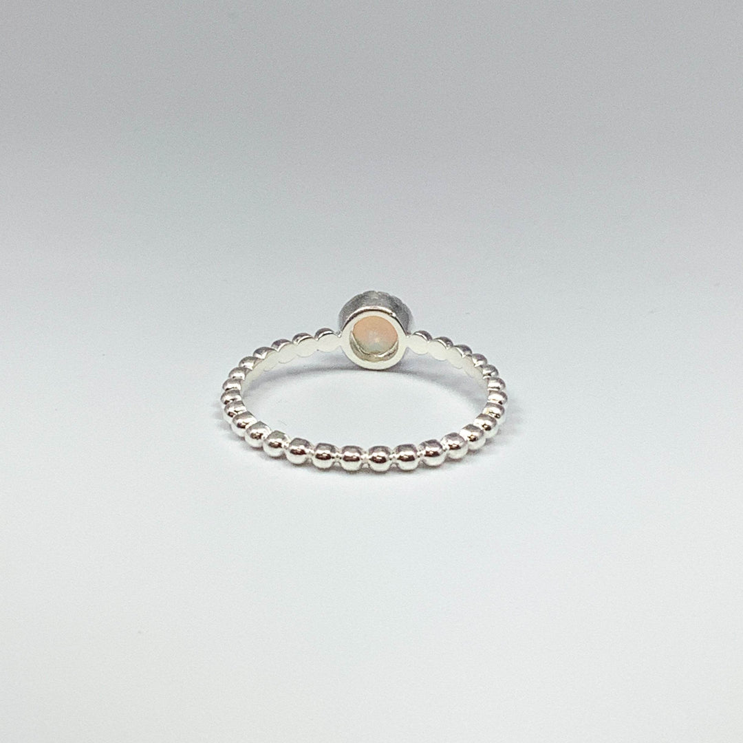Faceted Ethiopian Fire Opal Ring-Rocks and Gems Canada