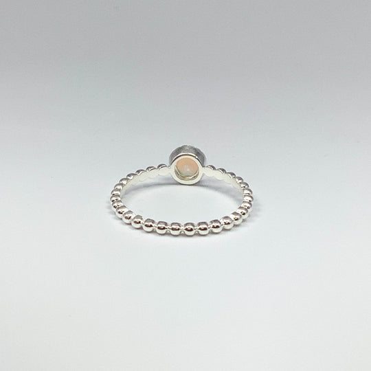 Faceted Ethiopian Fire Opal Ring-Rocks and Gems Canada