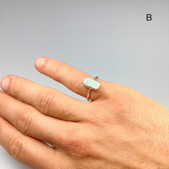 Faceted Ethiopian Fire Opal Ring-Rocks and Gems Canada