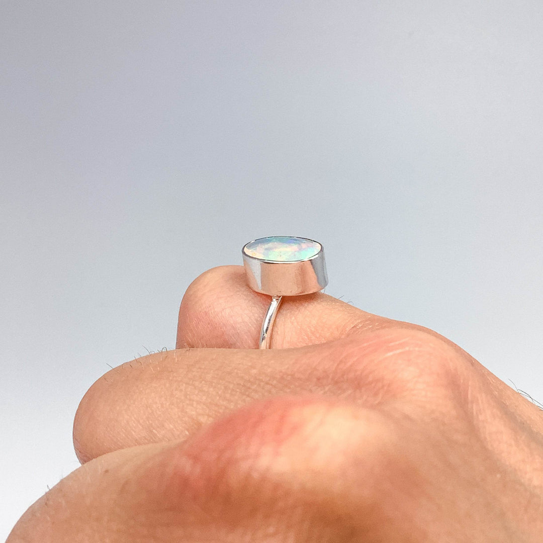 Faceted Ethiopian Fire Opal Ring-Rocks and Gems Canada
