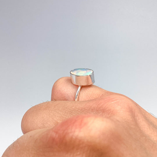 Faceted Ethiopian Fire Opal Ring-Rocks and Gems Canada