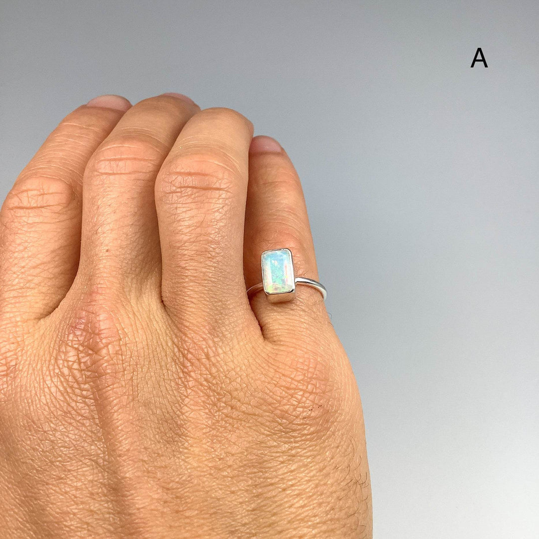 Faceted Ethiopian Fire Opal Ring-Rocks and Gems Canada