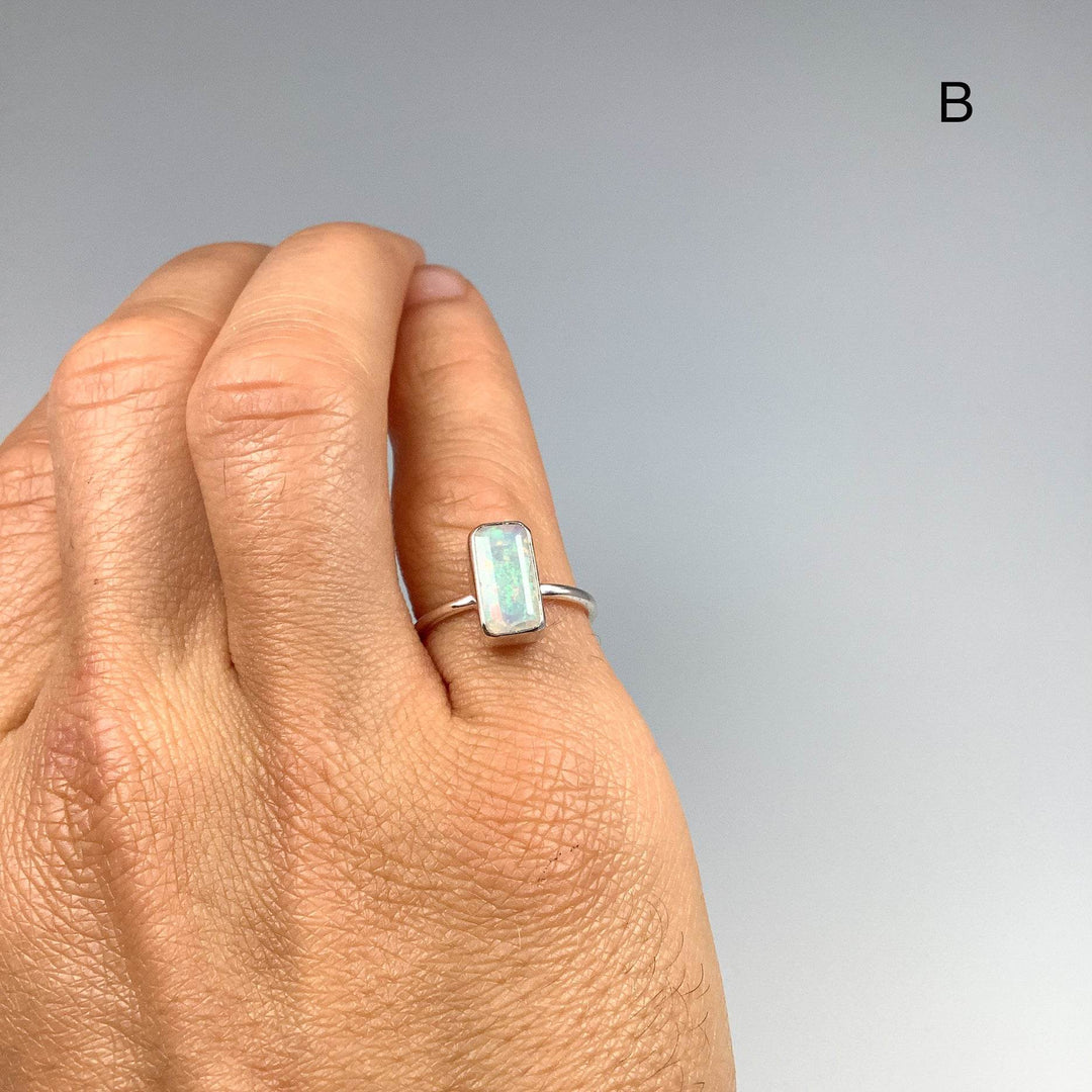 Faceted Ethiopian Fire Opal Ring-Rocks and Gems Canada