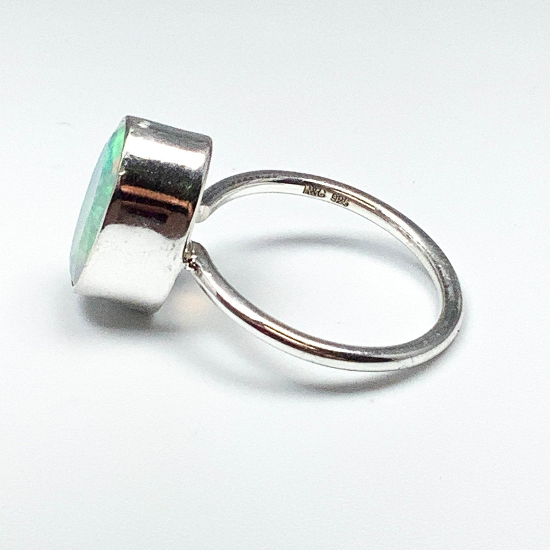 Faceted Ethiopian Fire Opal Ring-Rocks and Gems Canada