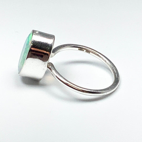 Faceted Ethiopian Fire Opal Ring-Rocks and Gems Canada