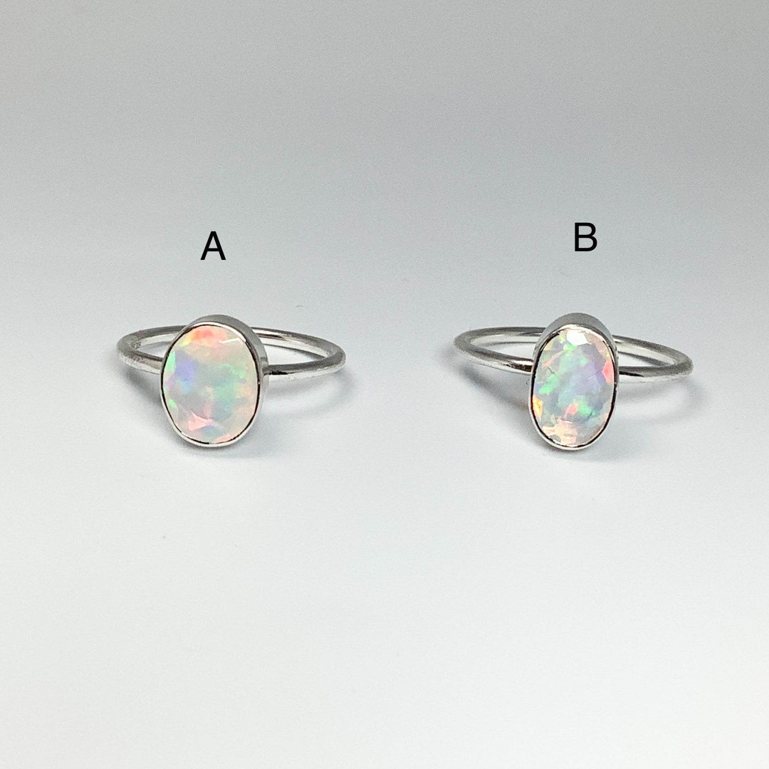 Faceted Ethiopian Fire Opal Ring-Rocks and Gems Canada