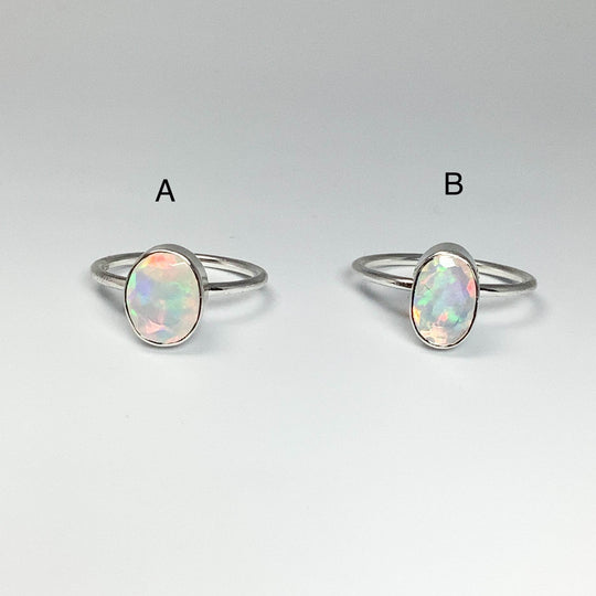 Faceted Ethiopian Fire Opal Ring-Rocks and Gems Canada