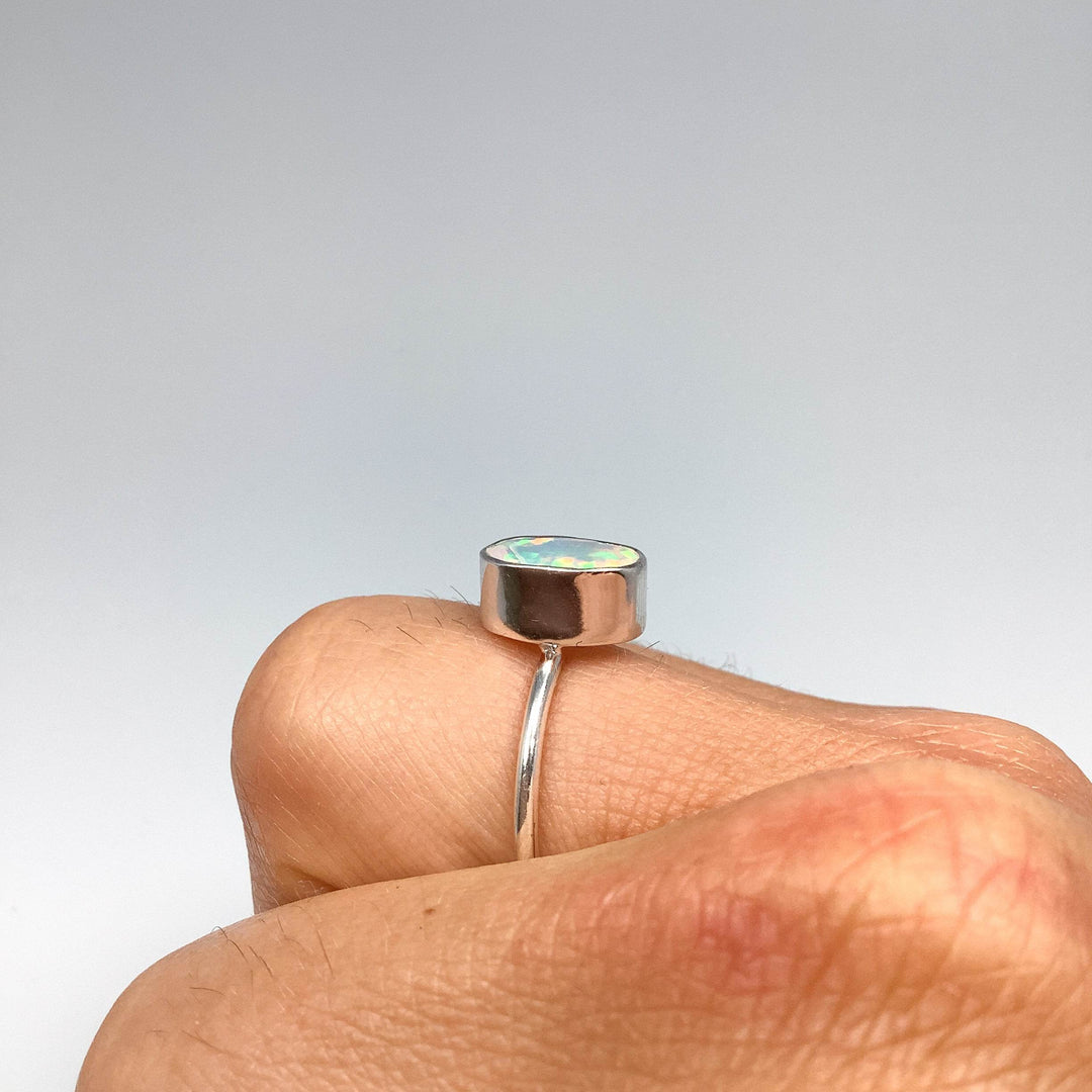 Faceted Ethiopian Fire Opal Ring-Rocks and Gems Canada