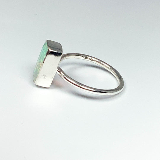 Faceted Ethiopian Fire Opal Ring-Rocks and Gems Canada