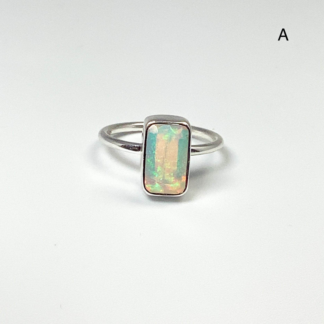 Faceted Ethiopian Fire Opal Ring-Rocks and Gems Canada
