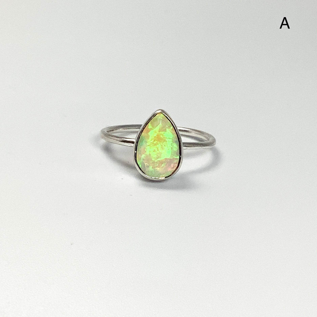 Faceted Ethiopian Fire Opal Ring-Rocks and Gems Canada