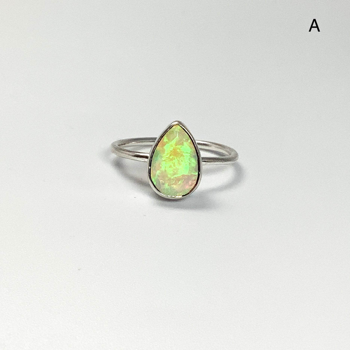Faceted Ethiopian Fire Opal Ring-Rocks and Gems Canada