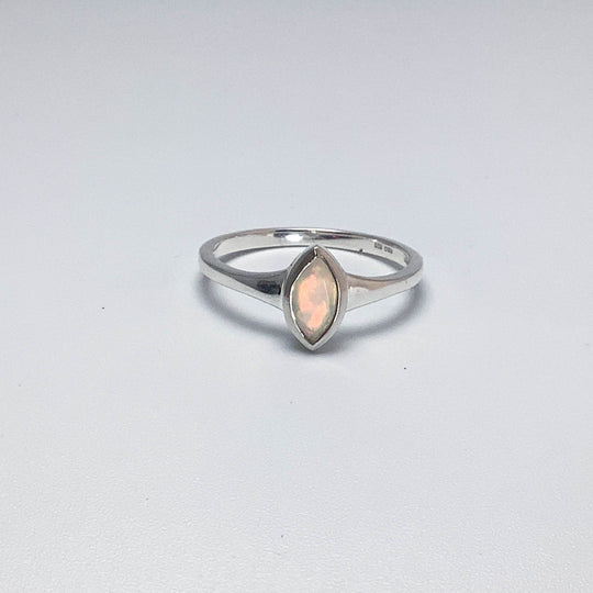 Faceted Fire Opal Ring-Rocks and Gems Canada