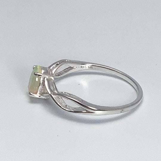 Faceted Fire Opal Ring-Rocks and Gems Canada