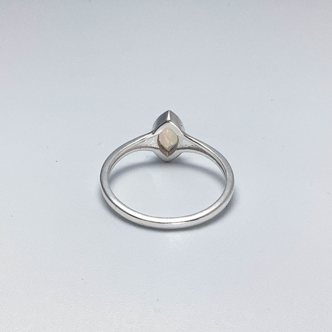 Faceted Fire Opal Ring-Rocks and Gems Canada