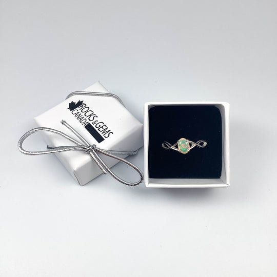 Faceted Fire Opal Ring-Rocks and Gems Canada