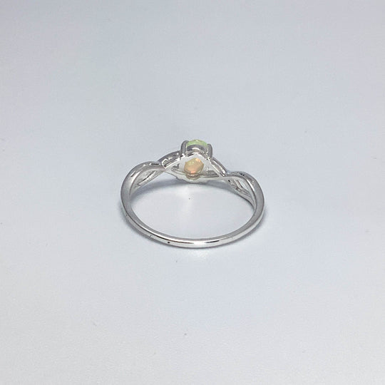 Faceted Fire Opal Ring-Rocks and Gems Canada