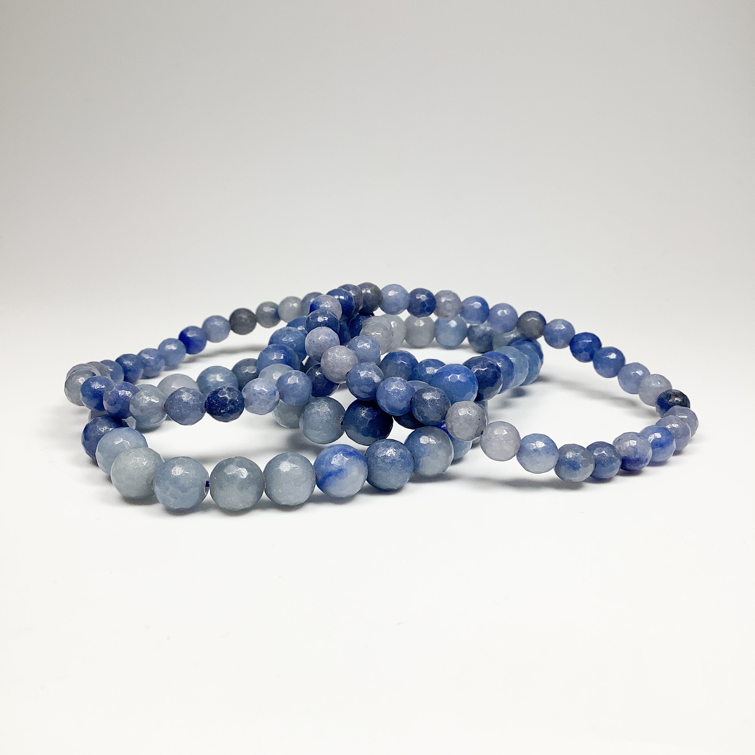 Faceted Blue Aventurine Beaded Bracelet - Rocks and Gems Canada