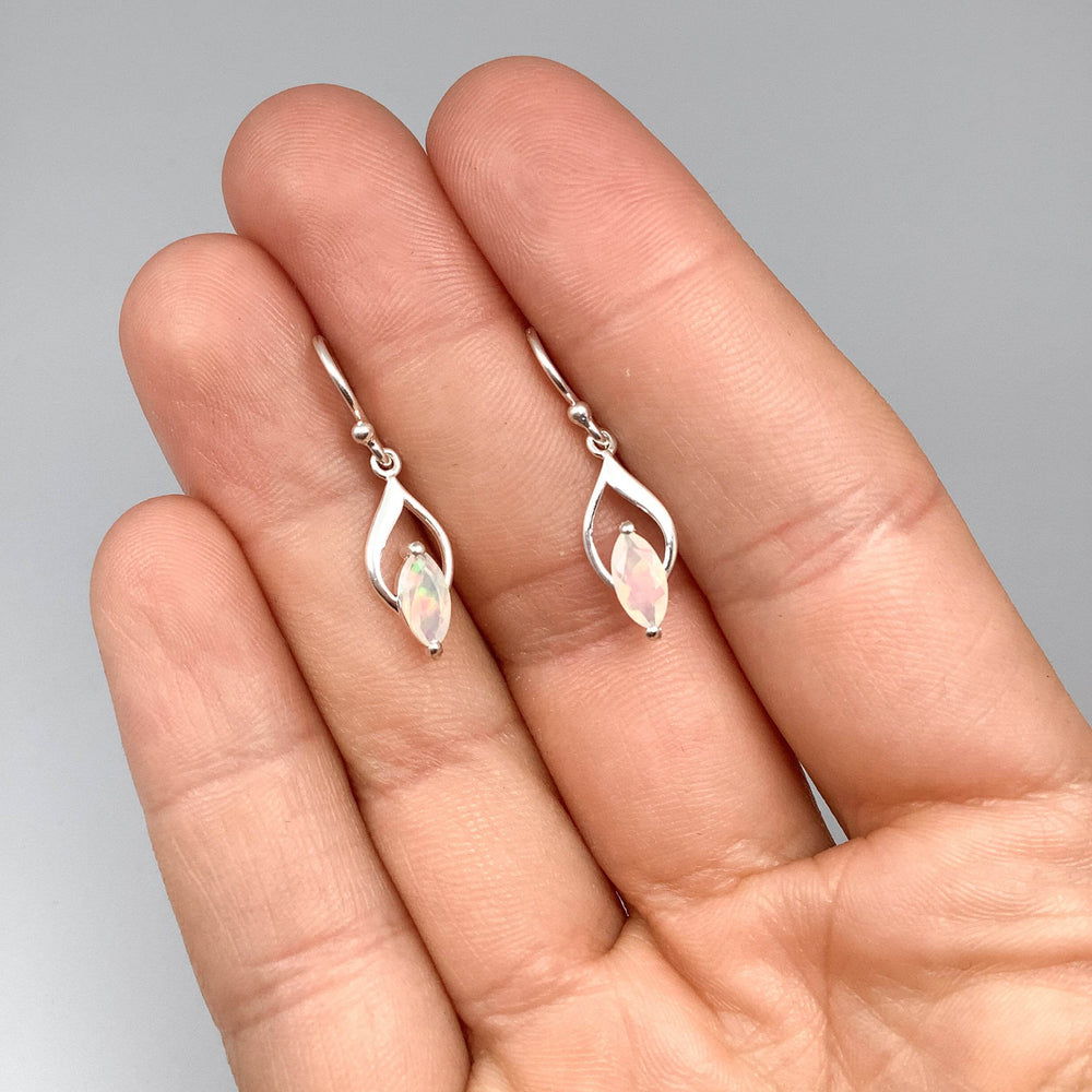 Fire Opal Dangle Earrings-Rocks and Gems Canada