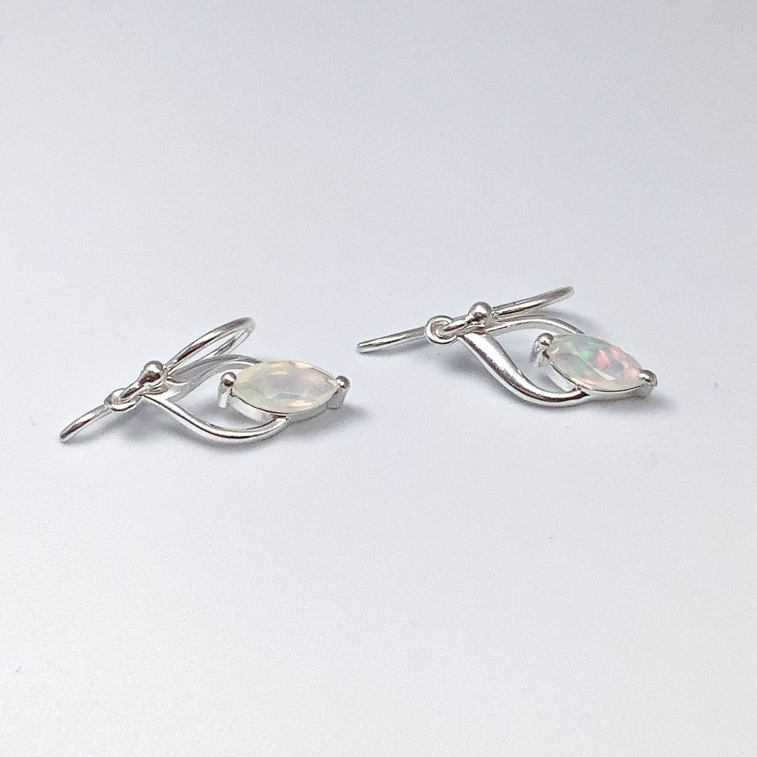 Fire Opal Dangle Earrings-Rocks and Gems Canada