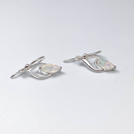 Fire Opal Dangle Earrings-Rocks and Gems Canada