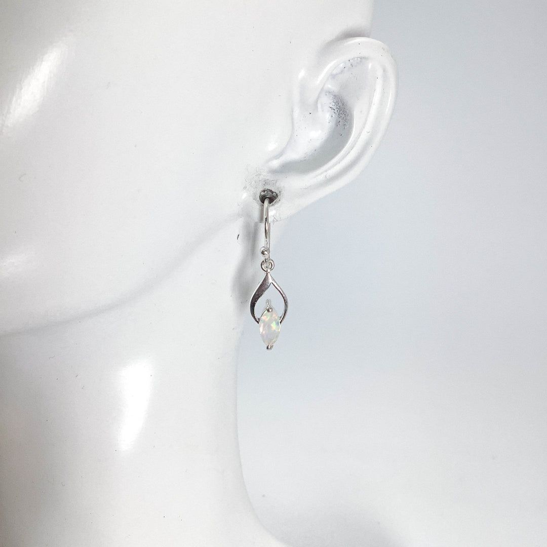 Fire Opal Dangle Earrings-Rocks and Gems Canada
