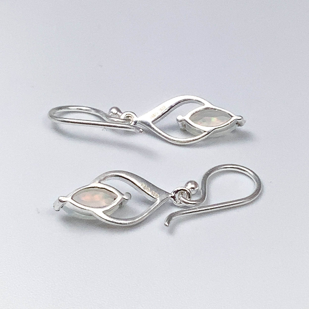 Fire Opal Dangle Earrings-Rocks and Gems Canada