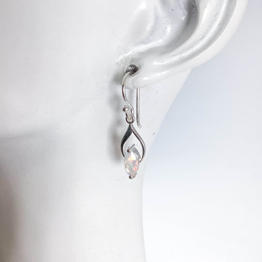 Fire Opal Dangle Earrings-Rocks and Gems Canada