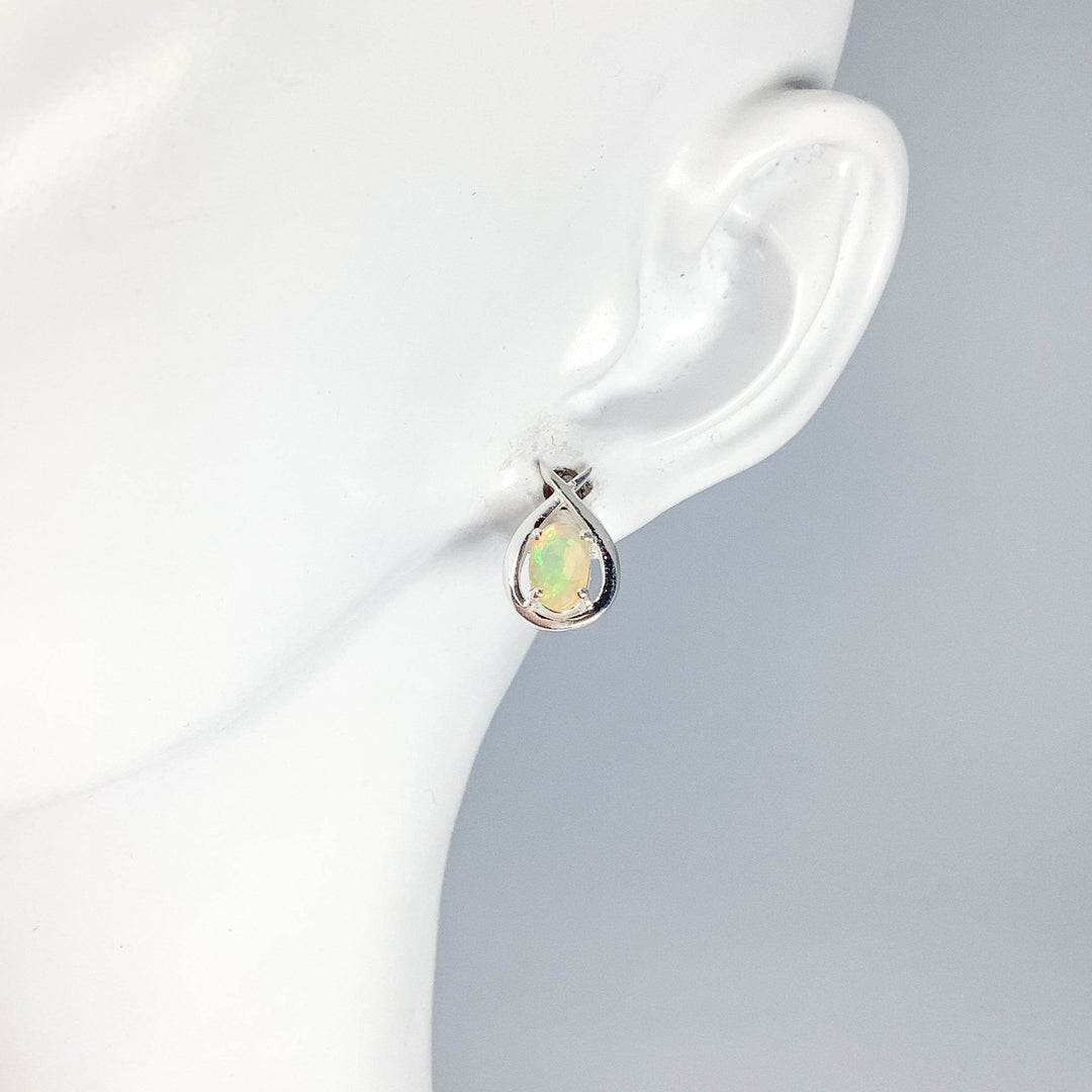 Fire Opal Studs Earrings-Rocks and Gems Canada