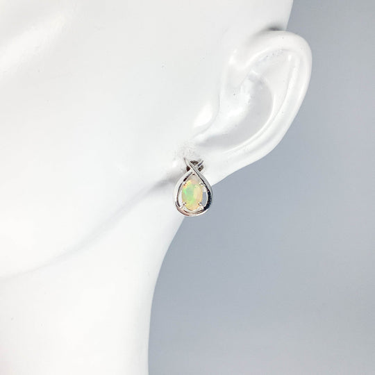 Fire Opal Studs Earrings-Rocks and Gems Canada