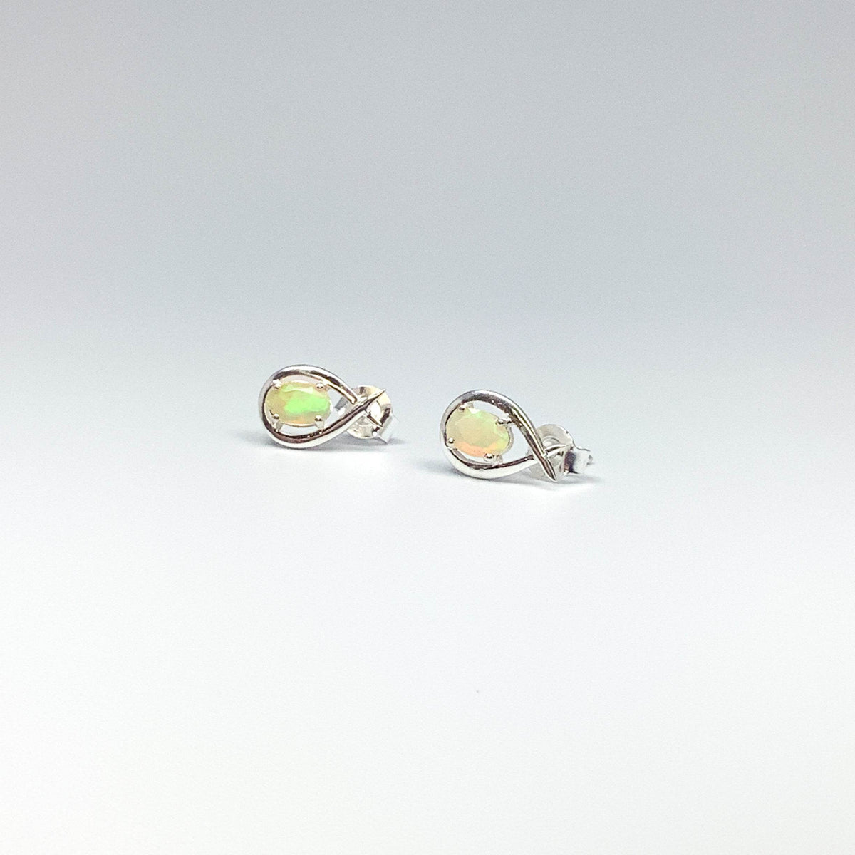 Fire Opal Studs Earrings-Rocks and Gems Canada