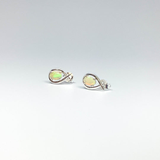 Fire Opal Studs Earrings-Rocks and Gems Canada