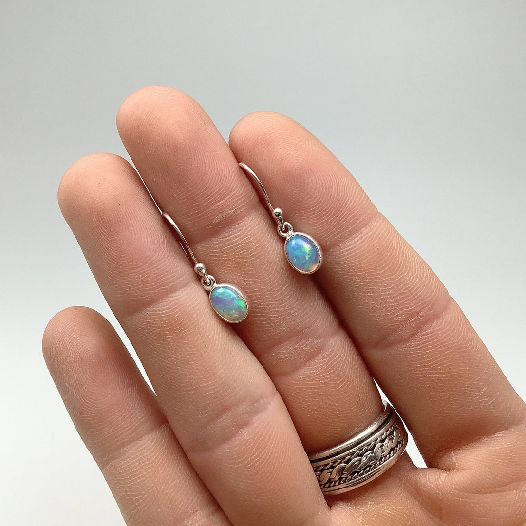 Fire Opal Dangle Earrings - Rocks and Gems Canada