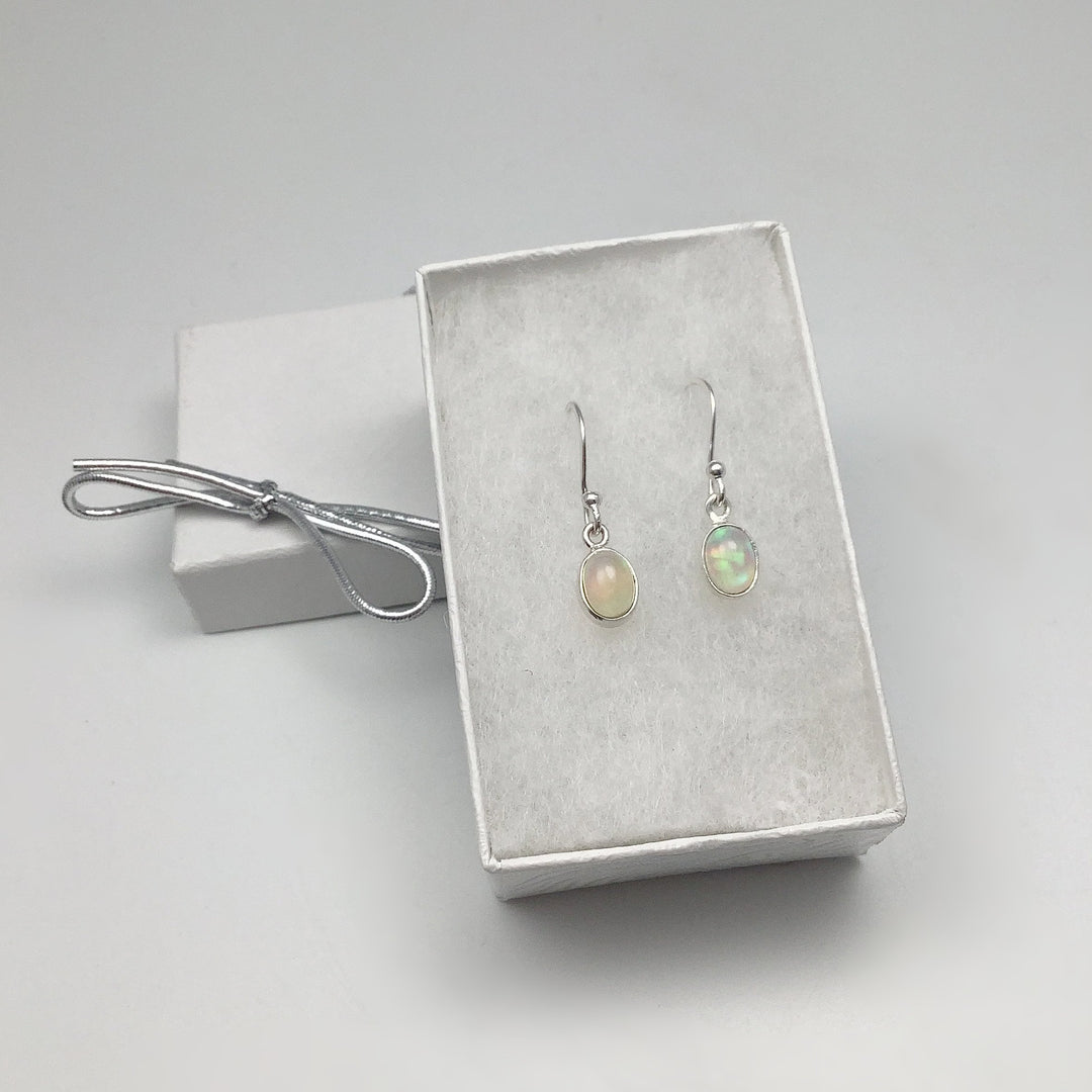 Fire Opal Dangle Earrings