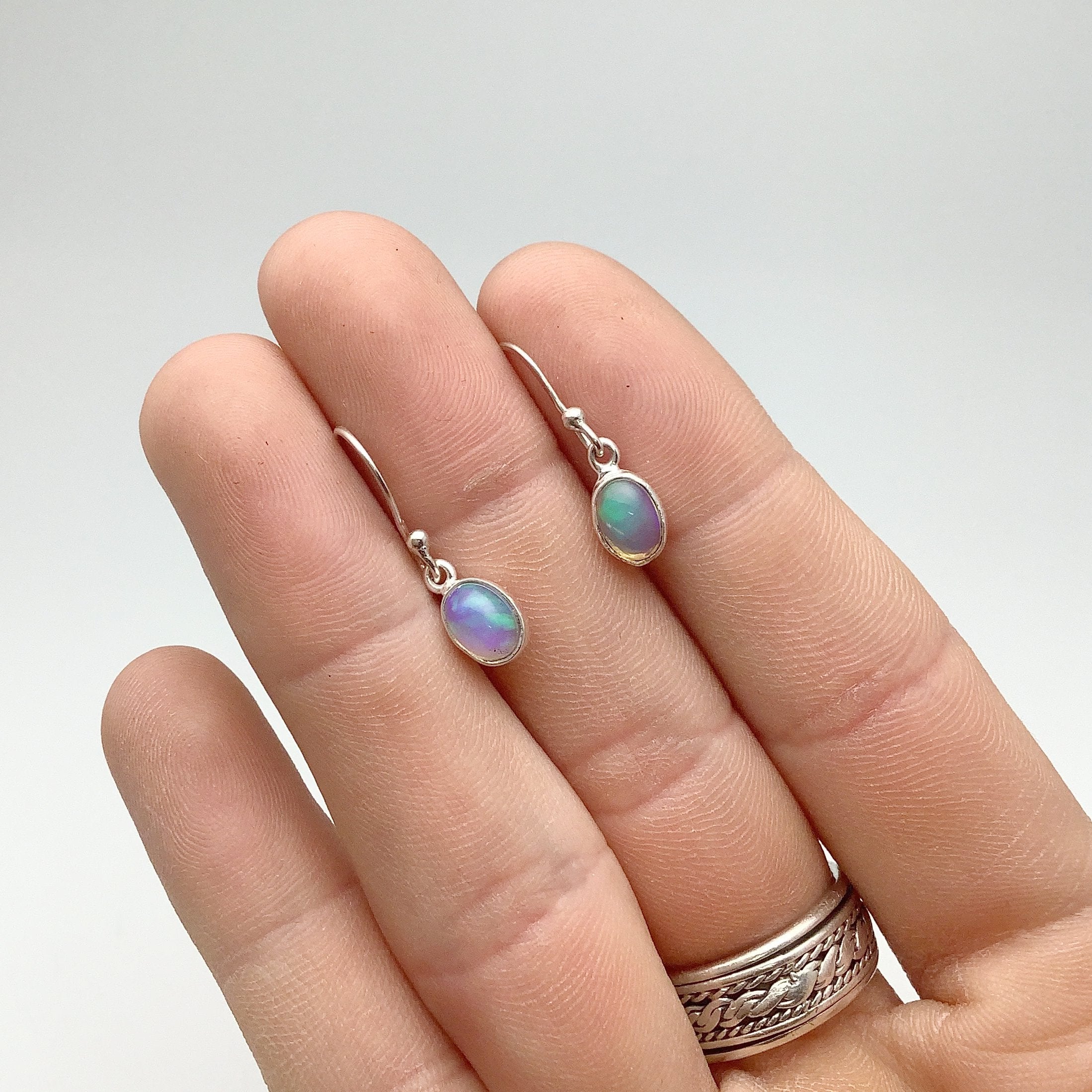 Fire Opal Dangle Earrings - Rocks and Gems Canada