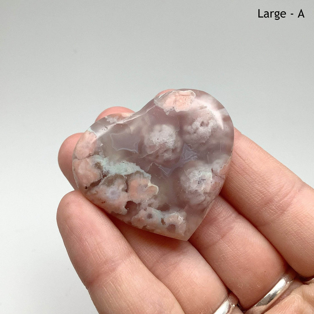 Flower Agate Heart-Rocks and Gems Canada